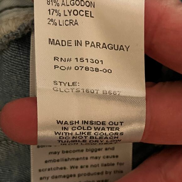 Good American Good Legs Distressed Skinny Jeans – Blue Wash, Size 6/28 - Picture 7 of 8